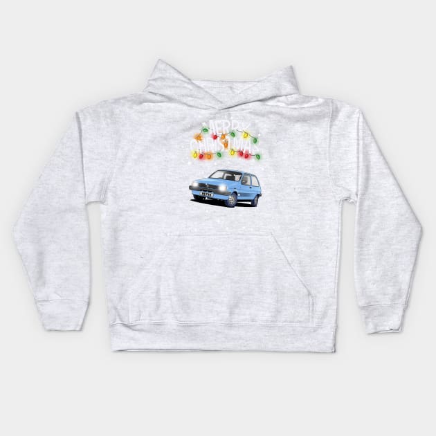 MG Metro festive christmas jumper design Kids Hoodie by Webazoot